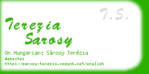 terezia sarosy business card