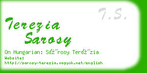 terezia sarosy business card